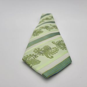 Fratello Men's Embroidered Paisley Tie Green